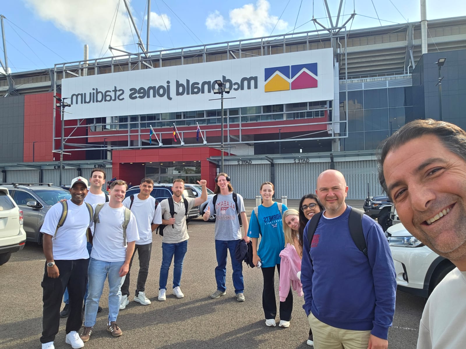 Strategy session at McDonald Jones Stadium