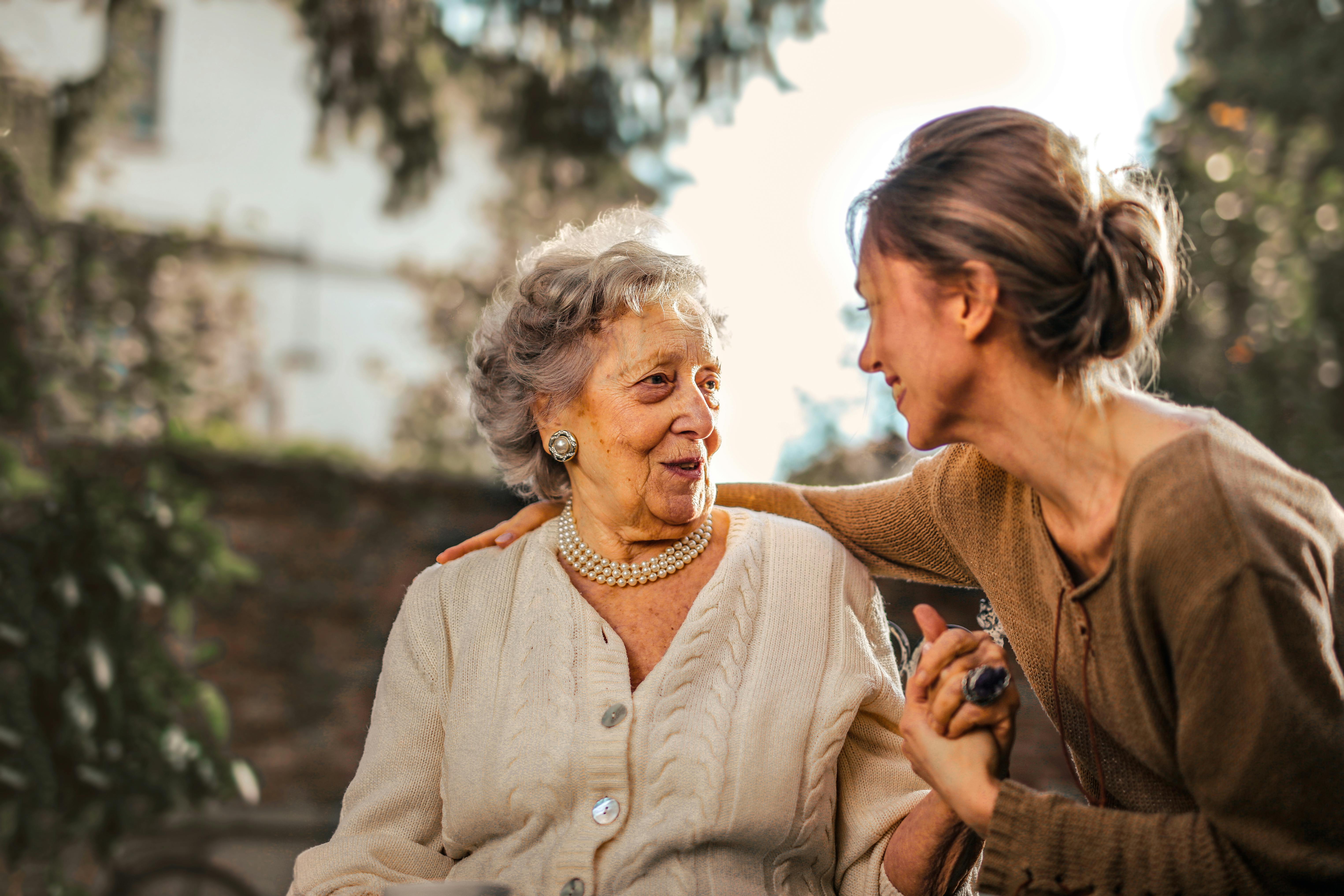 Family discussion aged care